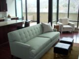 living area to kitchen