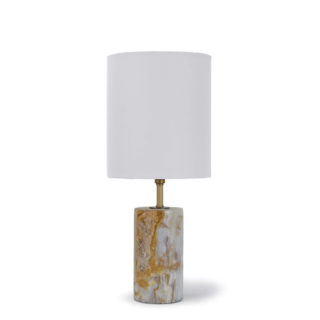 Jade and brass table lamp