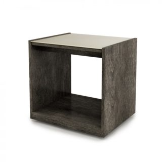 glass top open base end table