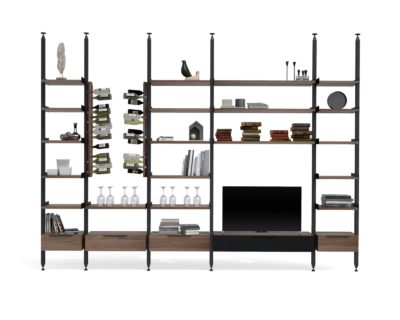 Slim shelving system