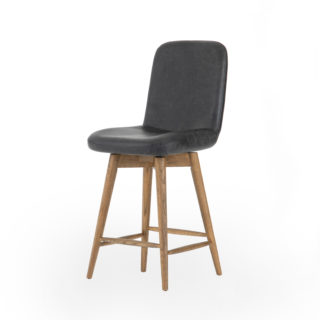 Wood base swivel stool