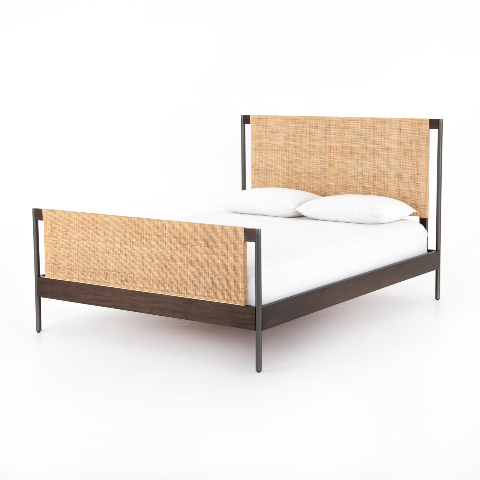 natural cane and wood bed